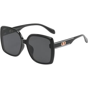 【新款】康视顿太阳镜女大脸显瘦时尚方框偏光墨镜女19014