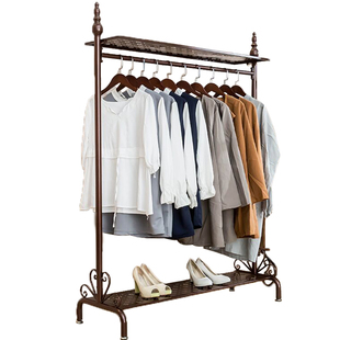 衣架落地卧室衣帽架置物架家用室内简易衣杆多功能收纳挂衣服架子