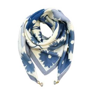 2024三角春秋冬方巾丝巾围巾磁吸扣新款女保暖棉麻围脖小方磁扣