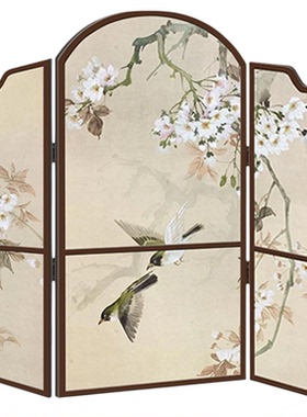 新中式创意小屏风摆台餐边柜摆画