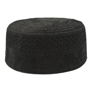 礼拜帽回女回族男新款夏季2023帽子男沙特老回回帽平顶帽网眼小帽