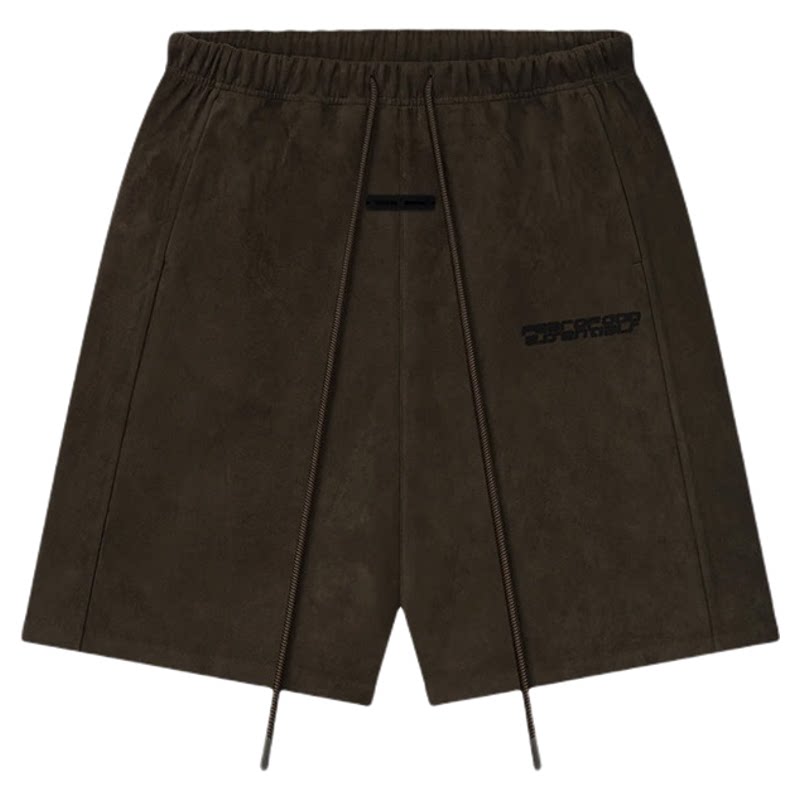 Fear of God Essentials 25 HOLIDAY 绒面革抓绒面料宽松阔腿短裤
