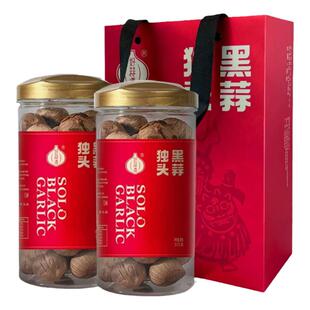 好蒜道独头黑蒜500克黑大蒜发酵大蒜出口级蒜徐州邳州特产礼盒装