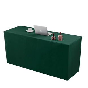 会议台呢桌套定制长方形纯色台布签到桌布展会办公室学生桌套罩