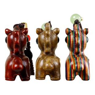 绿檀木2026骏马挂件diy铜钱马U盘包包配件马上有钱手机链钥匙挂饰