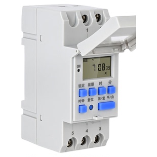 时控开关220V导轨式12V断电定时器小型路灯自动循环倒计时24V