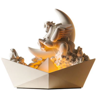 泥想国原创月亮船小夜灯充电卧室睡眠女生高颜值生日礼物氛围灯