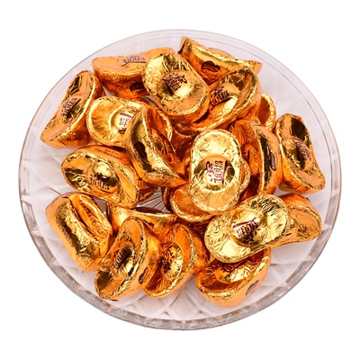 雀巢奇欧比徐福记金元宝巧克力散装500g(代可可脂)年货蛋糕装饰