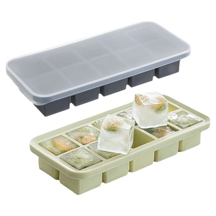 霜山冰格制冰盒硅胶带盖家用自制冰块冰格果冻冰箱创意冰块模具