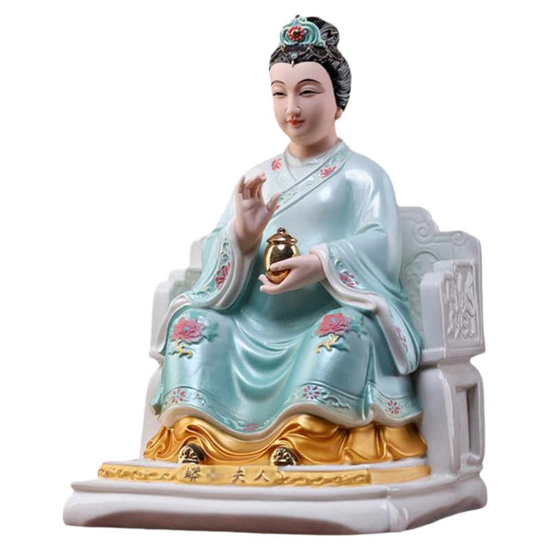 戴玉堂陶瓷《蟒家太爷夫人真身像》四大家族保家像体神像供奉家用