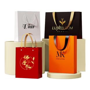 礼品袋手提袋定制纸袋公司伴手礼特产茶叶酒包装袋子订制印logoX