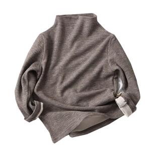 童装女童春秋冬款宝宝长袖男童内搭德绒儿童半高领保暖打底衫上衣