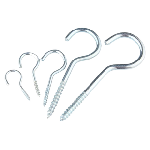 铁镍/镀锌羊眼圈自攻螺丝钉挂钩吊环灯钩铁钩子木螺丝开口问号勾