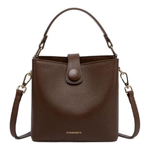 真皮水桶包女式2025新款菜篮子手提包通勤高级感小众单肩斜挎包女