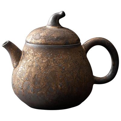 茶壶陶瓷复古中式功夫茶具单壶耐热泡茶壶家用粗陶带过滤泡茶器