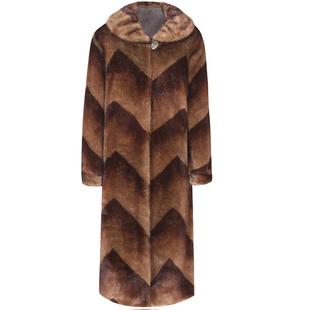 清仓特价冬季妈妈装海宁皮草大码女加长款水貂毛外套整貂貂皮大衣