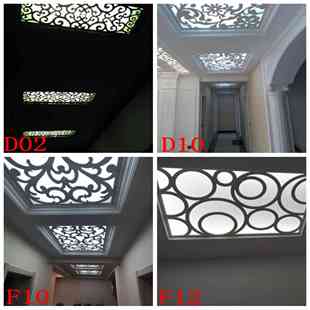 吊顶隔断玄关装 雕花板镂空花格密度板 饰屏风简约现代客厅PVC中式