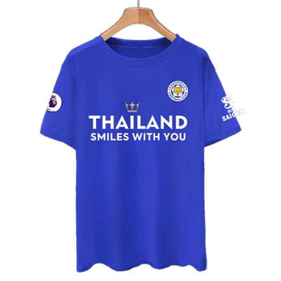 莱斯特城队服男狐狸城瓦尔迪足球衣服纯棉短袖t恤衫半袖球迷服夏