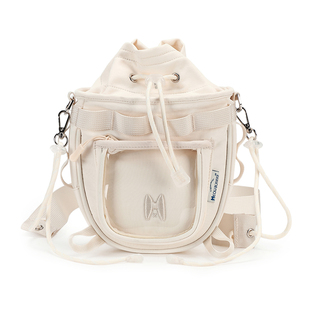 meowbunny原创自制 痛包女微小食量日常休闲斜跨包迷你透明单肩包