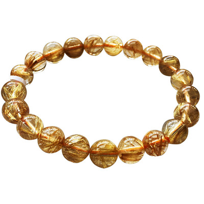 金发晶手链石汇钛晶手串