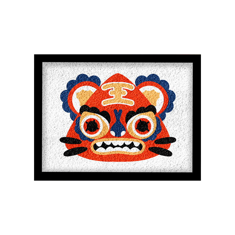 端午节可爱动物卡通纸浆画