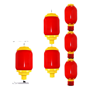 亚克力LED长冬瓜灯笼酒店景区装饰塑料广告连串户外防水红灯笼灯
