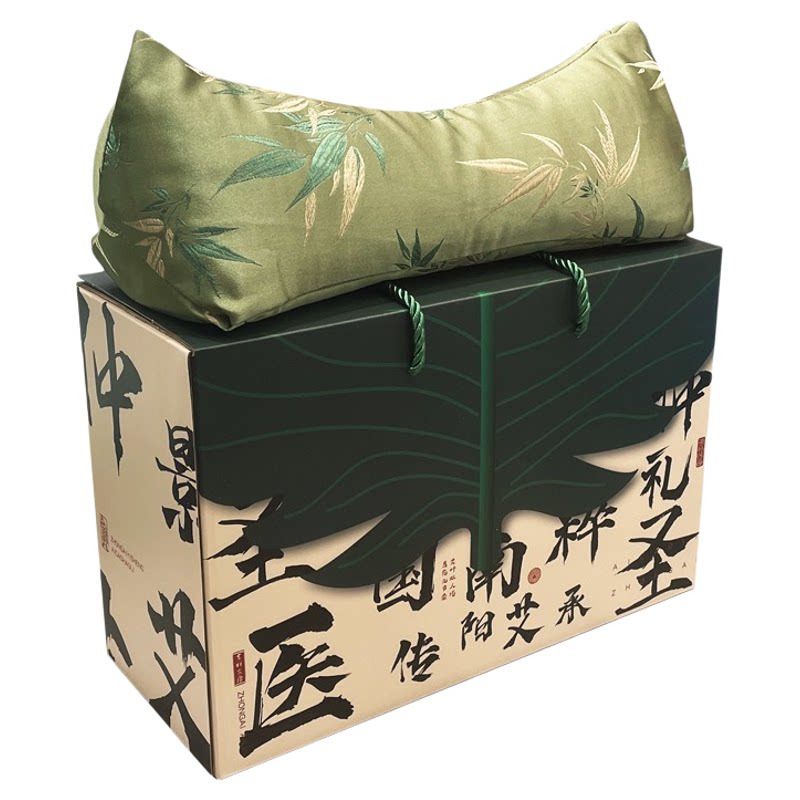 艾草颈椎枕荞麦壳三角枕牵引护颈花草枕