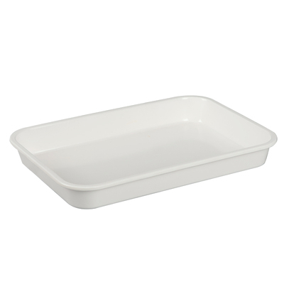 A5密胺熟食卤菜展示盘卤味托盘商用凉菜盘子塑料白色长方形自助盘