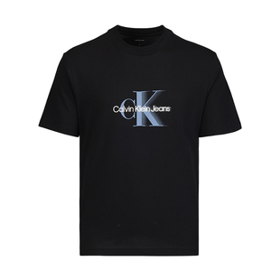 【自营】Calvin Klein男士印花棉圆领T恤短袖CK百搭上衣活力穿搭