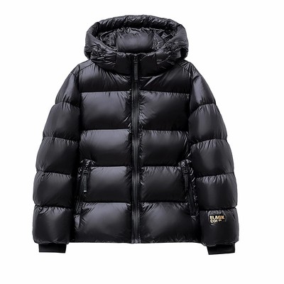 啄木鸟高档连帽极寒短款厚鹅绒服