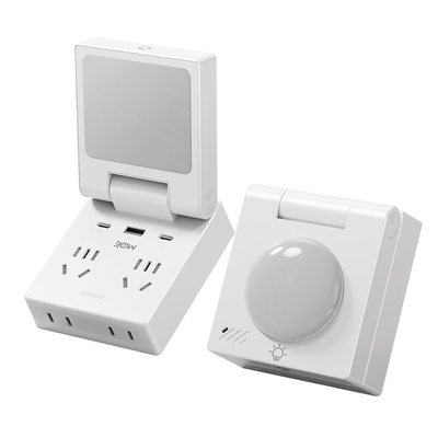 床头智能语音控制小夜灯插座一体