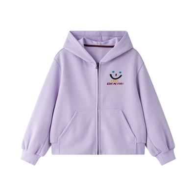 漫画家【空气层卫衣】儿童卫衣外套耐磨亲肤笑脸印花休闲卫衣外套