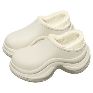 医护专用棉鞋女士厚底防滑冬季2025新款毛绒保暖居家防水棉拖鞋男