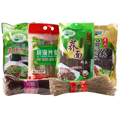 荞面粉丝面食组合蕨根紫薯