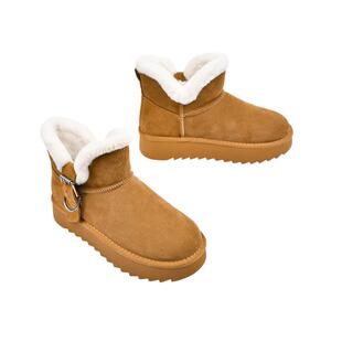 明星同款Toomanyshoes糖霜补给加绒厚底勃肯雪地靴冬