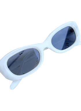 眼镜GM白色墨镜高级感女椭圆形