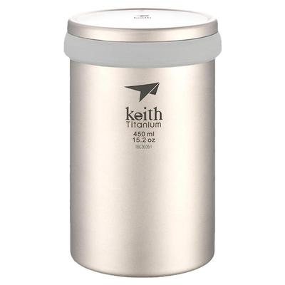 铠斯keith多功能泡茶器纯钛水杯