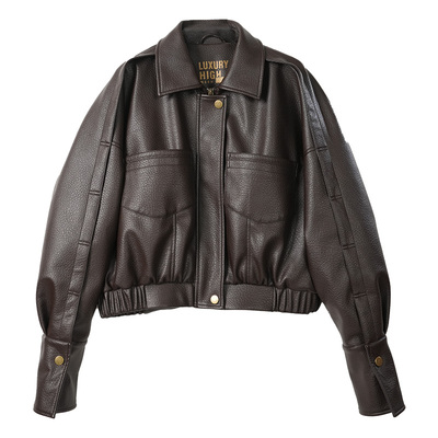 鸭鸭时尚复古皮衣羽绒服