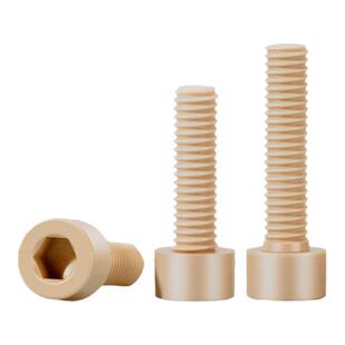 PEEK高强度圆柱头内六角螺钉M2.5M3-M12耐高温塑料螺丝耐腐蚀螺栓