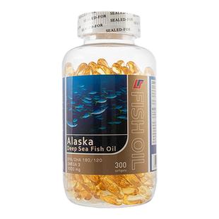 美国Alaska阿拉斯加深海鱼油胶囊300粒欧米伽3中老年人鱼肝油正品