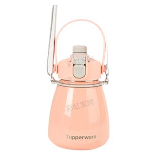 特百惠 1L胖肚肚保温杯便携男女士学生保温水杯可爱手提背带杯