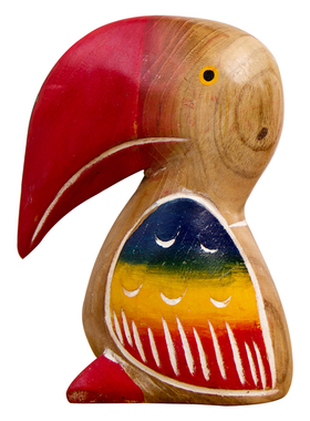 泰国木头东南亚装饰摆设大嘴鸟鸟