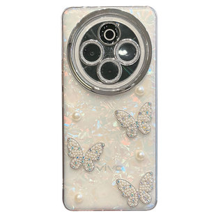 适用于vivoy300手机壳y300c新款女y300pro带镜头膜y300pro+全包防摔V2435A立体蝴蝶v2410a步步高voviy维沃por