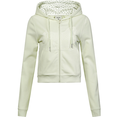 GUUKAHERO浅绿正肩短款连帽卫衣