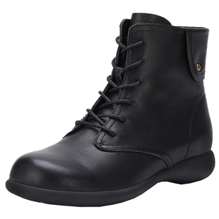 真皮马丁靴女厚底复古英伦风小众美拉德短靴大码女鞋41到43显脚小