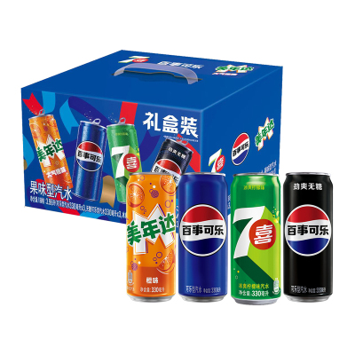 百事无糖7喜美年达330ml*12