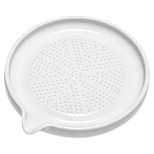 日本磨姜泥神器蒜泥姜蓉汁陶瓷碟磨蒜器家用手动山药泥磨泥研磨盘