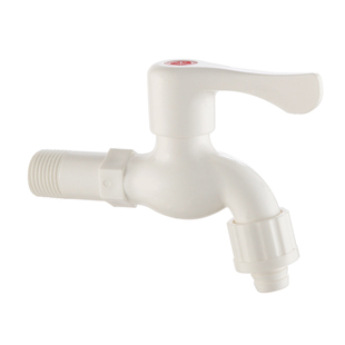 PVC4分塑料水龙头DN15长嘴快开关室外龙头带锁扣球心加长水龙头咀