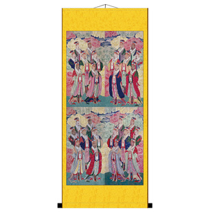 新品28星宿图天兵天护法神将丝绸水陆画不褪色国画装饰挂画包邮