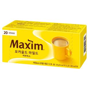 韩国进口麦馨maxim咖啡摩卡减糖牛奶雪顶金牌三合一速溶咖啡拿铁